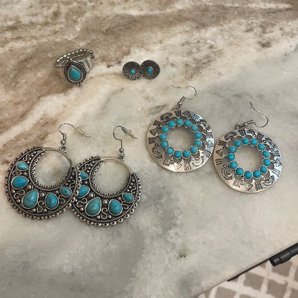 Faux turquoise jewelry